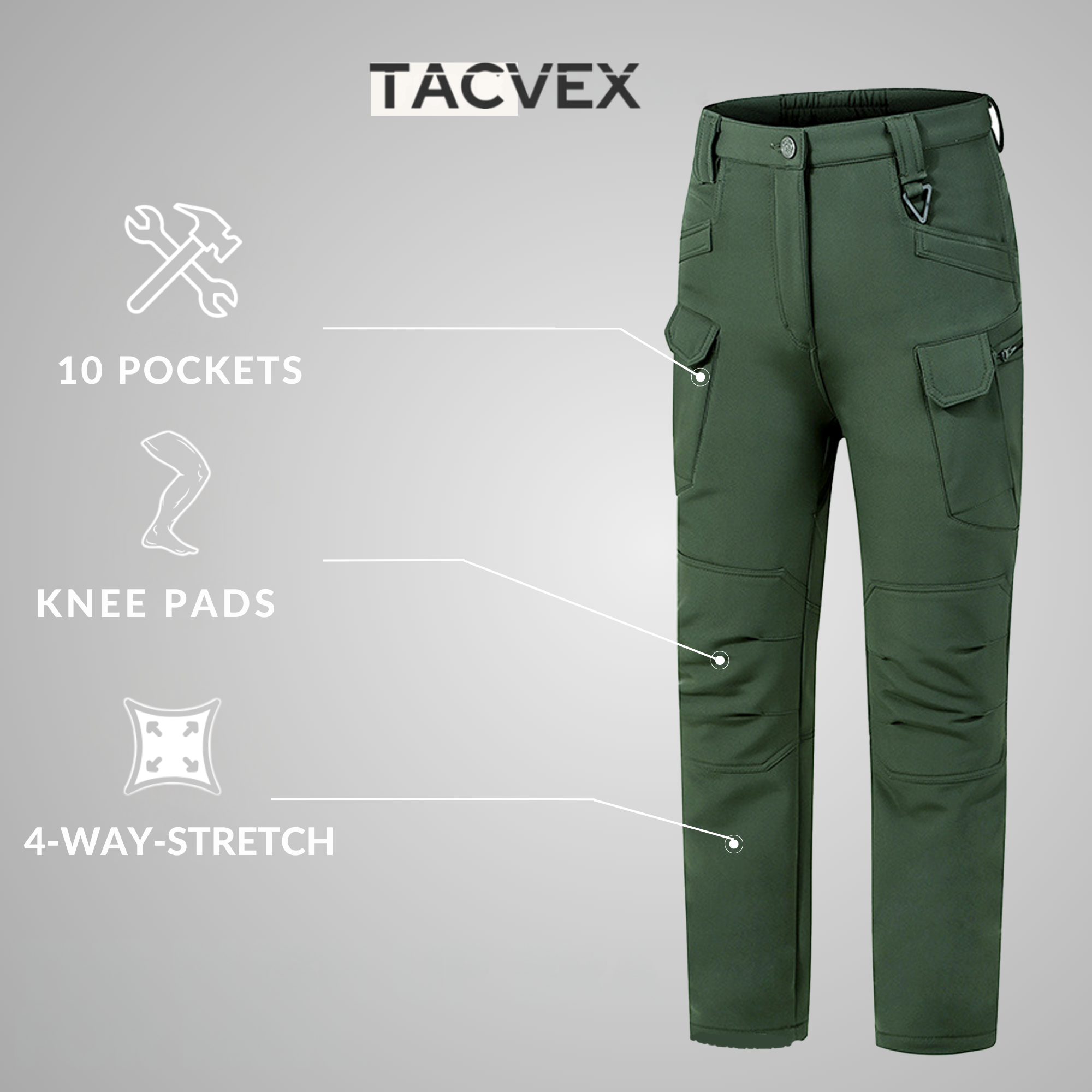 VexCargo™ Fleece-Lined Waterproof Work Pants