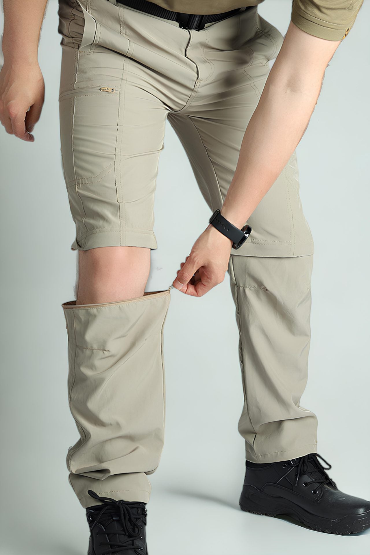 Convertible Tactical Pants Beige Lightweight Fabric)