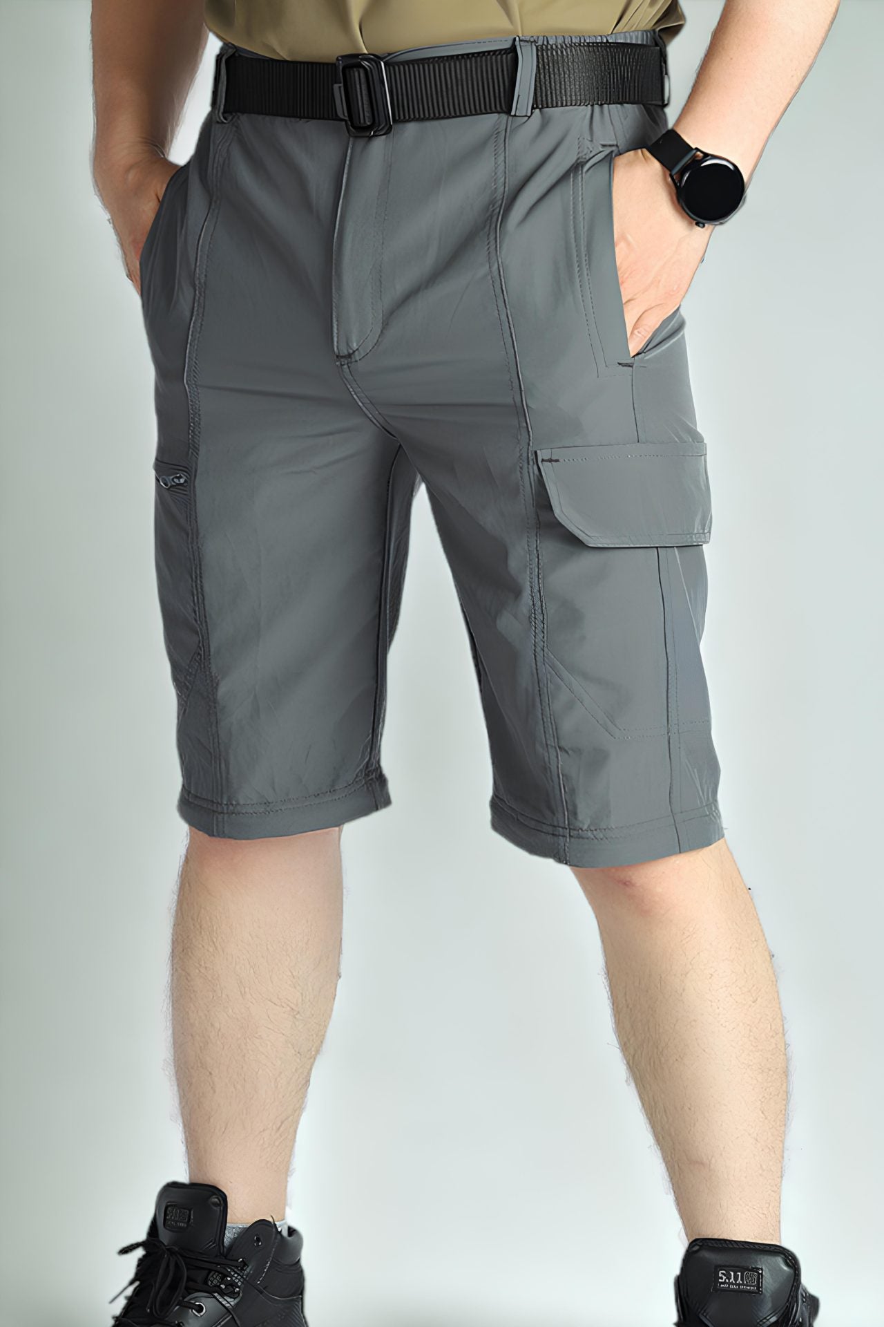 Convertible Tactical Pants Grey Lightweight Fabric)